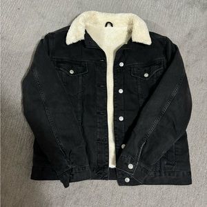 Topshop sherpa lined denim jacket